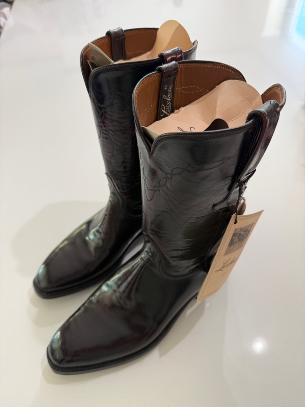 NWT - Lucchese Roper Boots | Black Cherry | Men’s 8